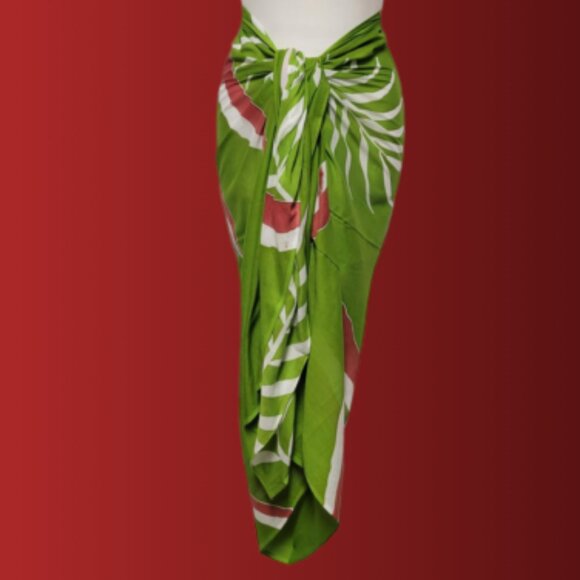 Cover Up Handpainted Cotton Batik Coverups Strapless Dress Wrapskirt Home Accent - Picture 4 of 5